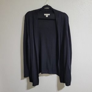 Coldwater Creek Black Open Front Cardigan